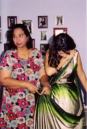 Sari Party Ranjana and Sarah.jpg
